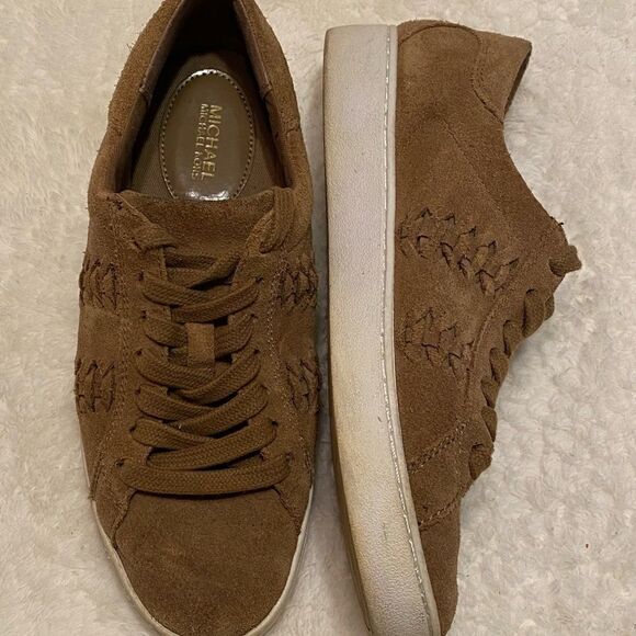 Michael Kors Men's Authentic Leather Suede Casual Sneakers - Picture 2 of 5